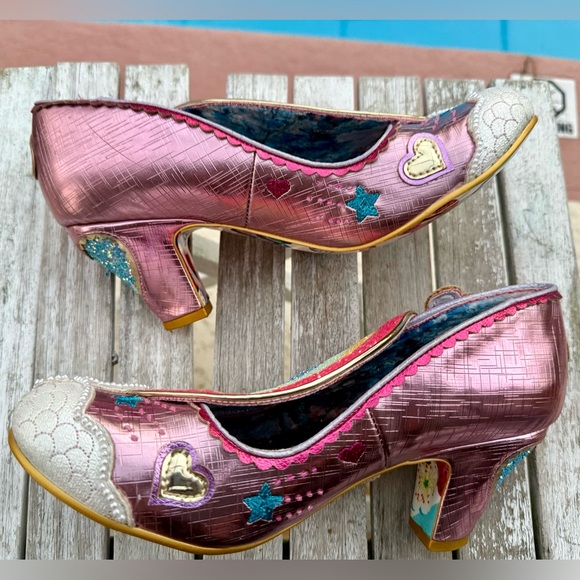 Irregular Choice “Summer Of Love”Shoes~Pink Women’s Size 39 - Picture 5 of 12